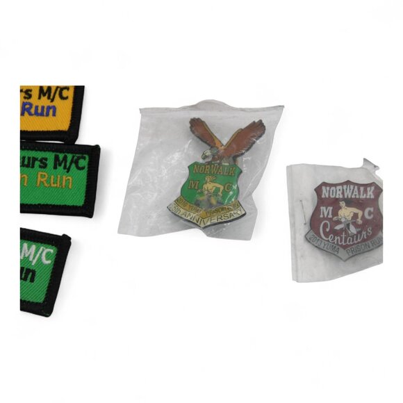 Norwalk Centaurs M/C Yuma Prison Run Patch & Pin Collection 2012-2015 - Picture 7 of 14